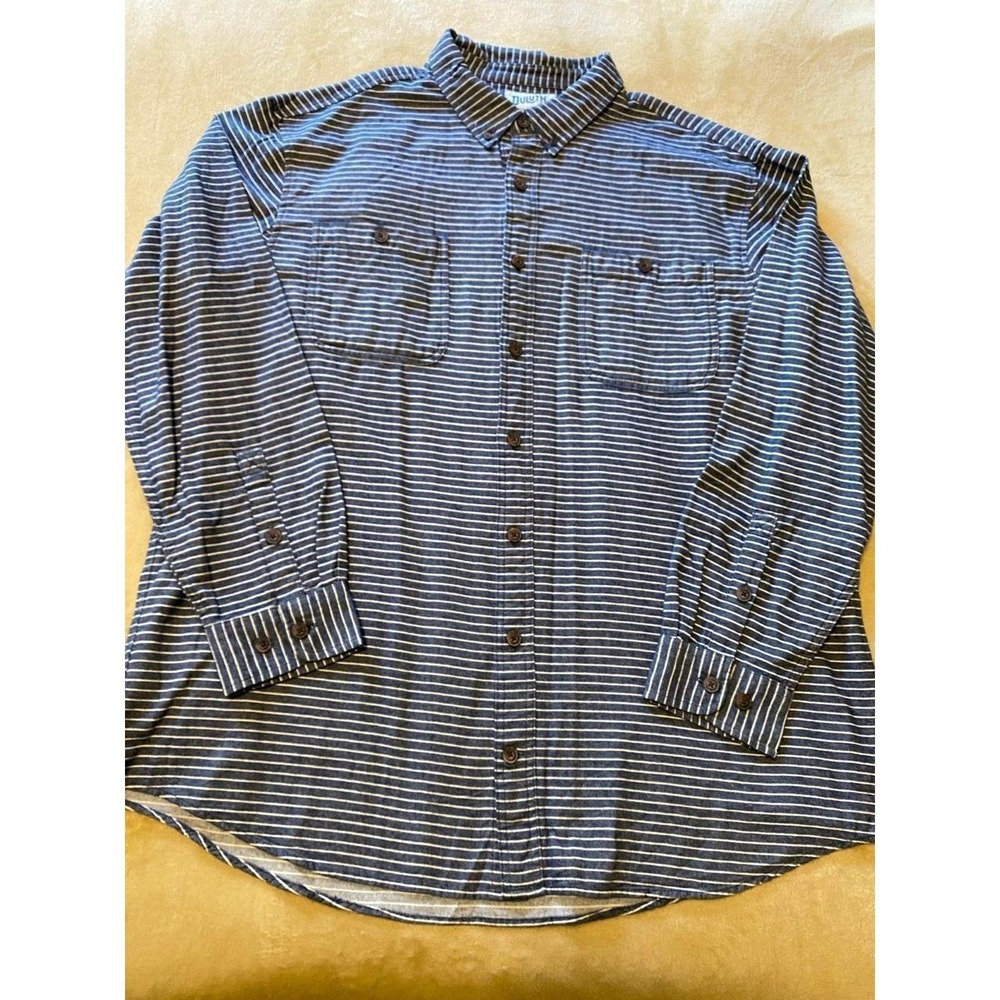 Duluth Trading Shirt Double Pockets Men 2XL Tall Relaxed Fit Gorp s19